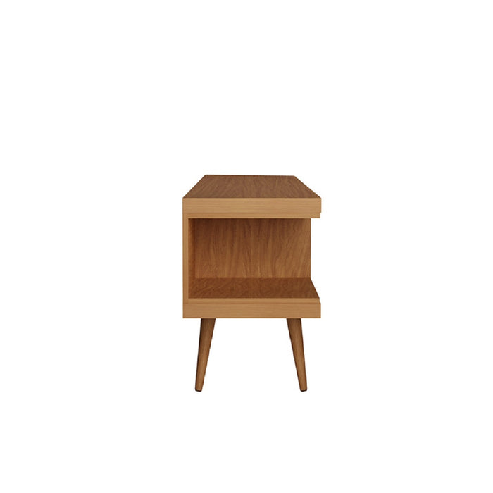 Manhattan Comfort Utopia 53.14\" TV Stand with Splayed Wooden Legs & 4 Shelves - Maple Cream