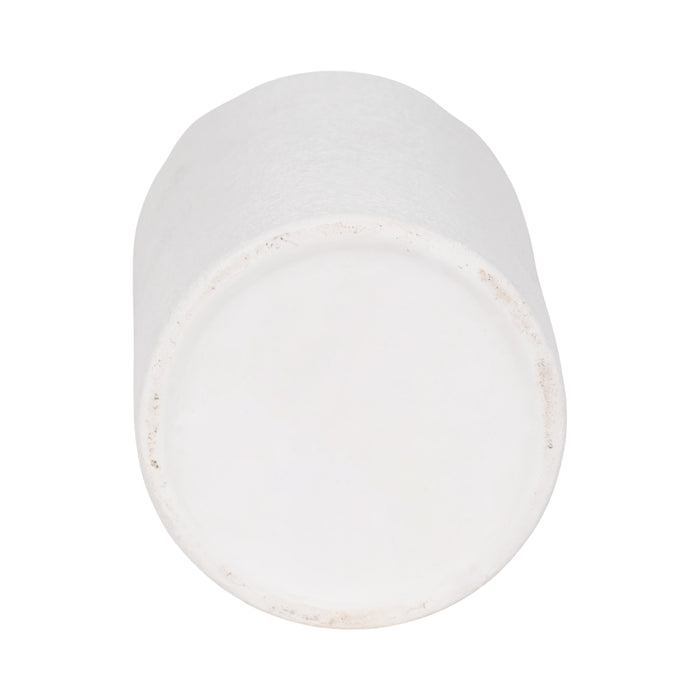 Dolomite 12\" Rough Textured Bottle Vase - White
