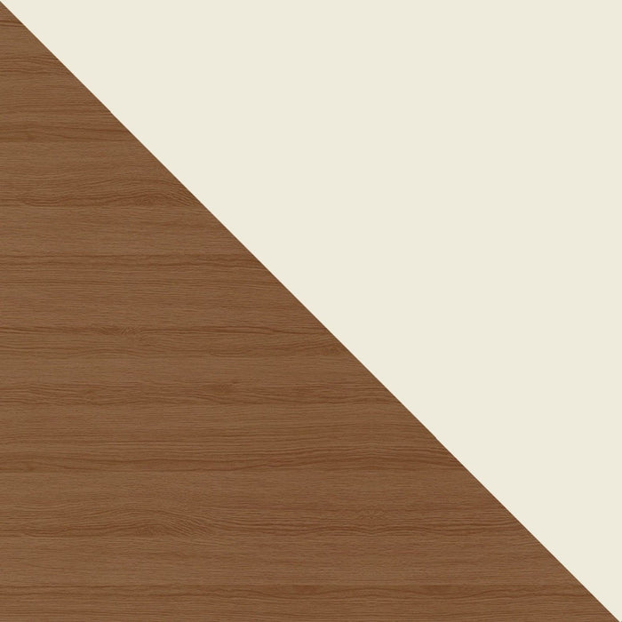 Manhattan Comfort Utopia 70.47\" TV Stand with Splayed Wooden Legs & 4 Shelves - Off White & Maple Cream