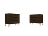 Rockefeller Mid-Century Modern 35\" Dresser in Chestnut Brown (3-Drawer) - Set of 2