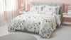 Mirabelle Twin Comforter Set - Reversible Pink & Grey Watercolor Floral Bedding 