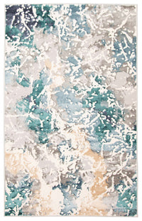 Aura Teal Area Rug - 5'0