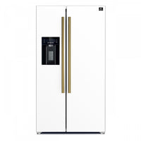 Forno Salerno 36-inch Side-by-Side Refrigerator in White, 20 cu.ft. - FFRBI1844-36WHT