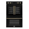Forno Asti 30-Inch Double Electric Wall Oven in Black, 7.36 cu. ft. - FBOEL1340-30BLK