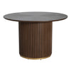 Cove 47.25" Round Pedestal Dining Table for 4-5 People, Brown | Table a manger ronde a piedestal Cove 47,25 pouces pour 4 a 5 personnes, brun