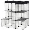 Pawhut 40 Panels Small Animal Cage, Pet Playpen With Doors, Kitten Cage, Portable Metal Wire Yard For Ferrets Indoor Use, 41\" X 28\" X 46\"