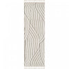 Quinto Brushed Beige Waves Shag Area Rug - 2'7\" x 8'
