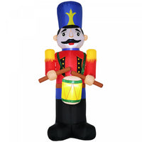 Homcom 8ft Walnut Soldier Inflatable Christmas Decoration