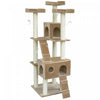 Pawhut Cat Tree For Large Cats Adult, 70.5\" Cat Tower, Multilevel Cat Furniture Activity Center With Cat Scratching Posts, Cat Condo, Ramps, Dangling Toys, Beige