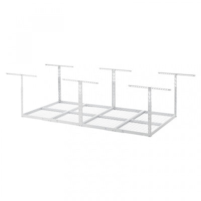 Gladiator Overhead Gearloft™ Hammered White Storage Rack - 4' x 8'|Tablette de rangement suspendue GearloftMC blanc martelé de Gladiator - 4 pi x 8 pi