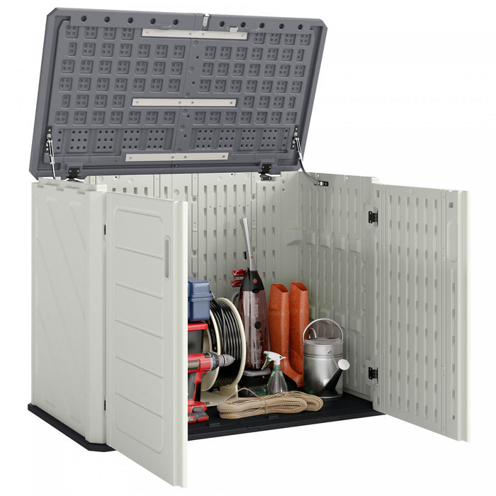Outsunny 35 Cu.Ft Outdoor Storage Cabinet, Waterproof with Openable Top
