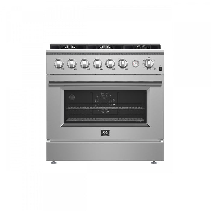Forno Marco 36-inch Gas Range Stainless Steel, 4.32 cu.ft. -FFSGS6277-36