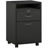 HOMCOM Vertical Filing Cabinet with Drawer Wheels, File Cabinet, Black