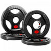 Soozier Weight Plates Set, 2-Inch Barbell Weights Set, 2 x 6lbs, 2 x 11lbs