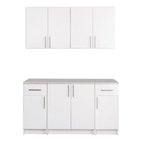 Elite 64-inch 5-piece Garage Storage Cabinet Set B - White 