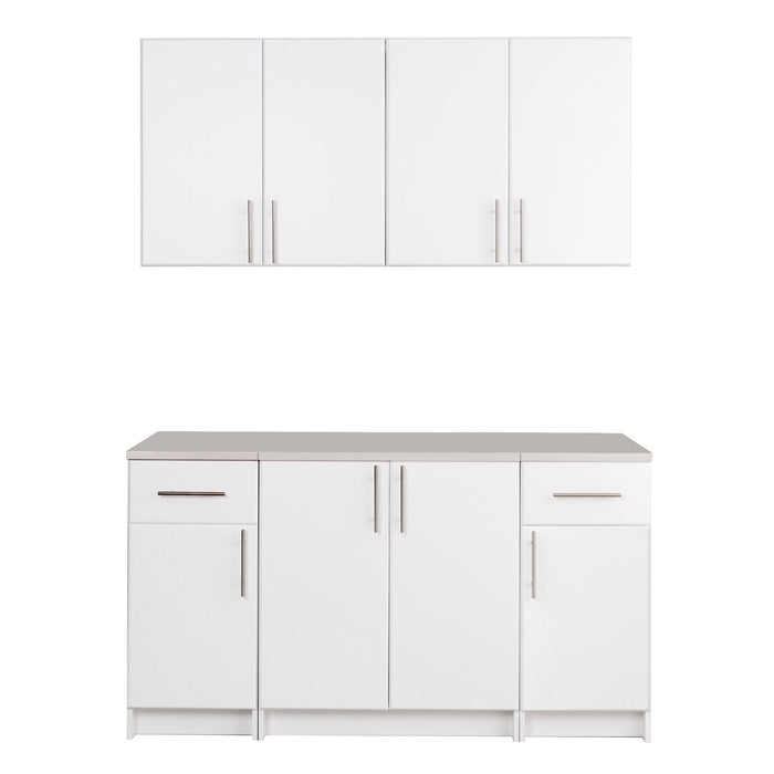 Elite 64-inch 5-piece Garage Storage Cabinet Set B - White