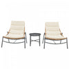 Sunset Modern 3-Piece Conversation Set in Cream