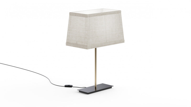 24\" Gold Classic Square Table Lamp with Textured Shade