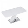 Liam Modern Rectangle Stretchable Dining Table with X-Shape Legs and Metal Base,White