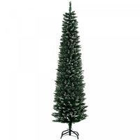 Homcom 6ft Artificial Snow Dipped Pencil Christmas Tree With 570 Branch Tips