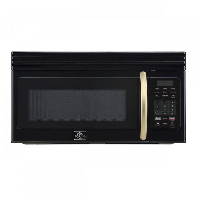 Forno Scalo 30-Inch Over the Range Microwave, Black, 1.6 cu.ft - FOTR3007-30BLK