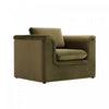 Haven Contemporary Modern Upholstered Accent Chair in Forest Green | Fauteuil d’appoint contemporain et moderne Haven, tapisse, vert foret