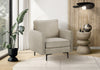 Upholstered Accent Chair, 32\" Wide, Beige Fabric, Black Metal Legs Accent Chair