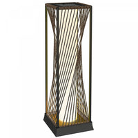 Outsunny Rattan Solar Floor Lamp, Solar Powered Outdoor Lamp with Auto On/Off LED Lights, IP44 Waterproof, Decorative Outdoor Lantern for Patio, Porch, Pathway, Brown