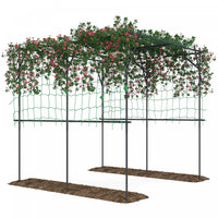 Outsunny Garden Arch Trellis, 7.3 FT Tall Cucumber Trellis, Black