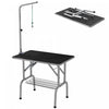 Pawhut Dog Grooming Table With Adjustable Grooming Arm, Pet Grooming Table For Dogs With Storage Shelf, Foldable Design Stainless Steel For Dogs Cats