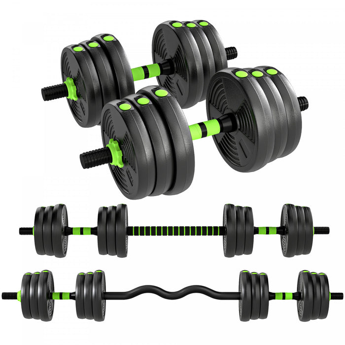 Soozier Adjustable Dumbbell Set, 3 in 1 Weights Set for Home Gym, 55lb