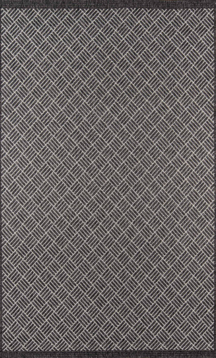 Eve Contemporary 6'7\" x 9'6\" Area Rug in Grey Indoor Area Rug