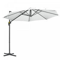 Outsunny ⌀ 9.6' Patio Hanging Offset Umbrella Aluminum Pole, 360° Rotation
