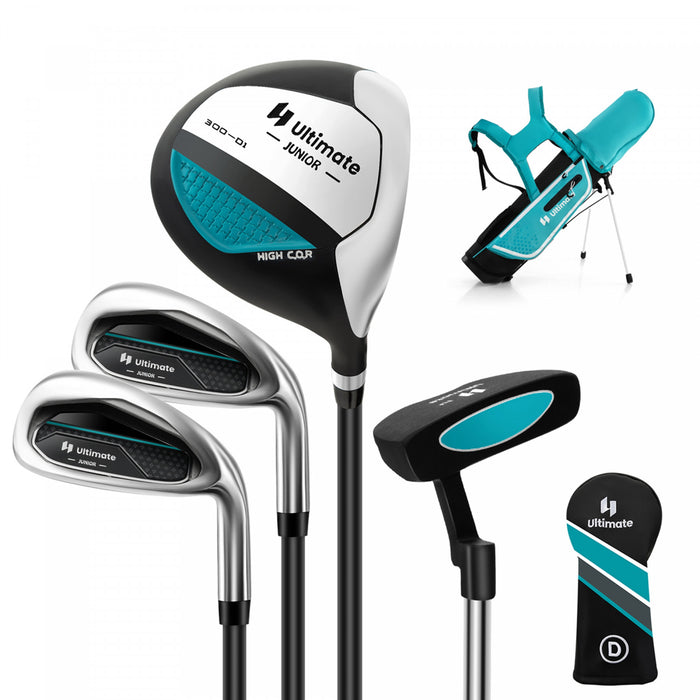 Ultimate Kids Golf Practice Set Junior Complete Golf Club Set For Kids Age 8-10 Years Old Blue