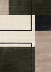 Marley Geometric Modern Green Grey White Area Rug - 7'10\" x 10'6\"