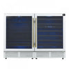 Forno Gemello 48\" Side-by-Side Wine and Beverage Cooler in White , French Door, 9.6 cu. ft. -FWCDR6699-48WHT
