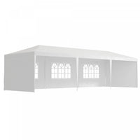 Outsunny 10' X 29' Party Tent, Canopy Tent With Sidewalls And Large Transparent Windows For Garden,