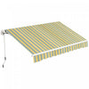Outsunny 10' X 8' Retractable Awning With Led Lights, Uv40+, Yellow/grey