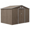 Outsunny 9.1'x 6.4' X 6.3' Garden Storage Shed W/ Steel Foundation Kit