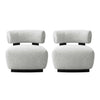 Bartow Mid-Century Modern Upholstered Lounge Chair in Ivory Multi - Set of 2