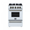 Forno Breno 24\" Freestanding Gas Range, White - FFSGS6290-24WHT