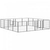 Pawhut Heavy Duty Dog Playpen, 16 Panels Pet Playpen Dog Fence, Portable Puppy Exercise Pen, With 2 Doors Locking Latch, Outdoor Or Indoor Use 31.5\" Height