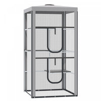 Pawhut Large Catio Outdoor Cat Enclosure Cat House Indoor Kitten Cage Pet Kennel With 3 Platforms, Z