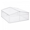 Outsunny Aluminium Cold Frame Greenhouse Garden Portable Raised Planter With Openable Top For Indoor, Outdoor, Flowers, Vegetables, Plants, 39\" X 39\" X 19\"