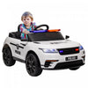 Qaba 12v Electric Car For Kids, Battery Powered Ride-On Kids Car Police Car With Remote Control, 4 Spring Suspension Wheels, Transport Wheel, Siren, Music, Light, Horn, White