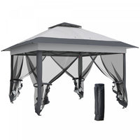 Outsunny 12' X 12' Foldable Pop-up Party Tent Instant Canopy Sun Shade Gazebo Shelter Steel Frame Ox