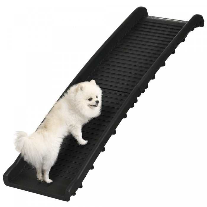 Pawhut Pet Ramp For Dogs 61 Inch Long, Dog Ramps For Car, Truck, Suv, Foldable Portable