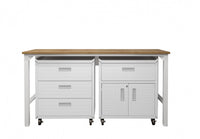 Fortress Modern 3-Piece Garage Set in White Garage Storage