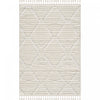 Quinto Lattice Large Cream Shag Area Rug - 5'7\" x 7'3\"