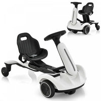 Costway 6v Kids Ride On Drift Car Electric Drifting Go Kart For Kids With 360° Spin White